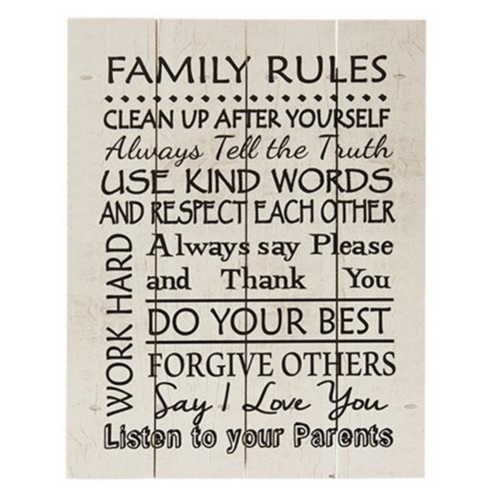 New! Family Rules Pallet Sign - Picture 1 of 1